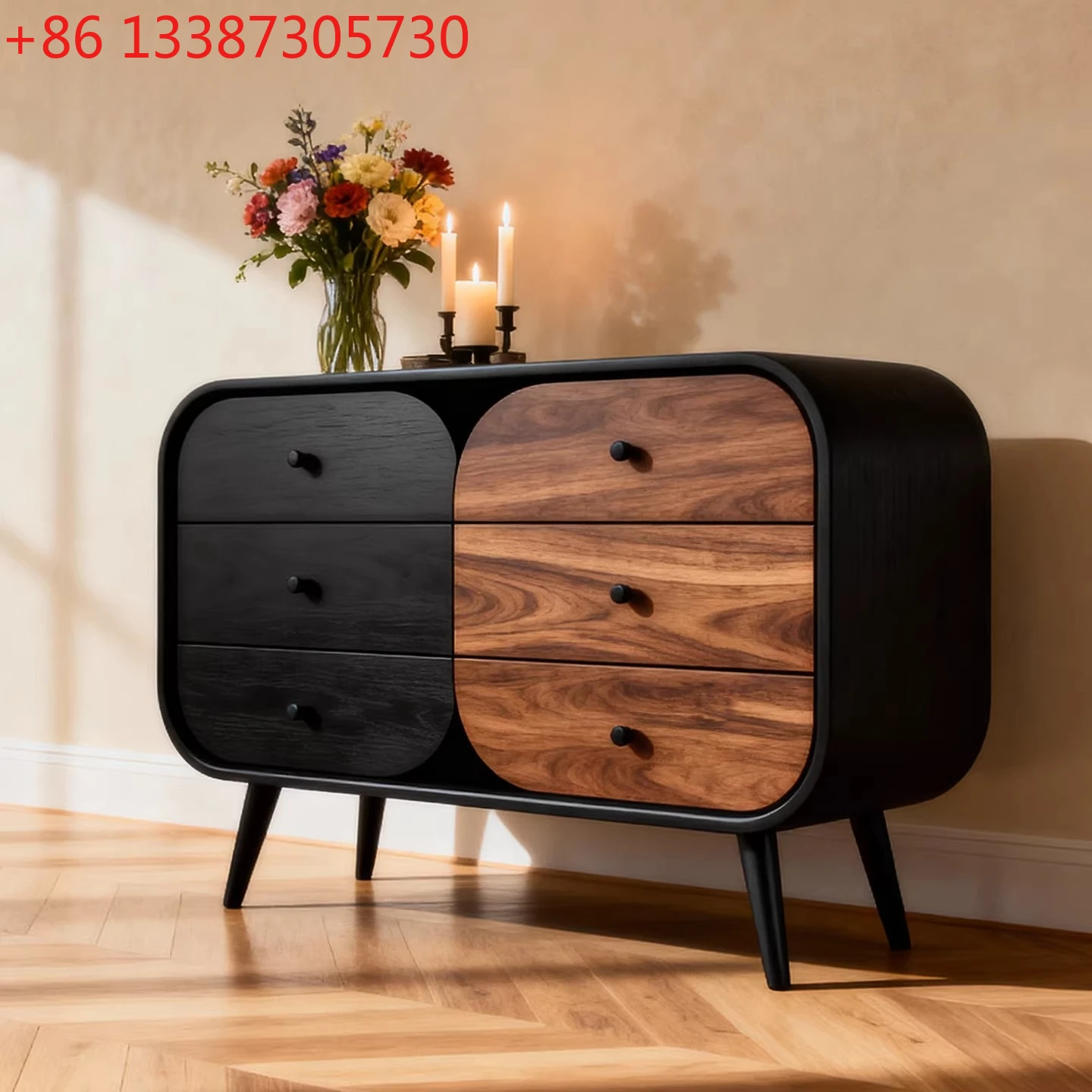 

Антикварный буфет для столовой, простой прихожий шкаф, тумба для хранения из массива дерева для гостиной и столовой