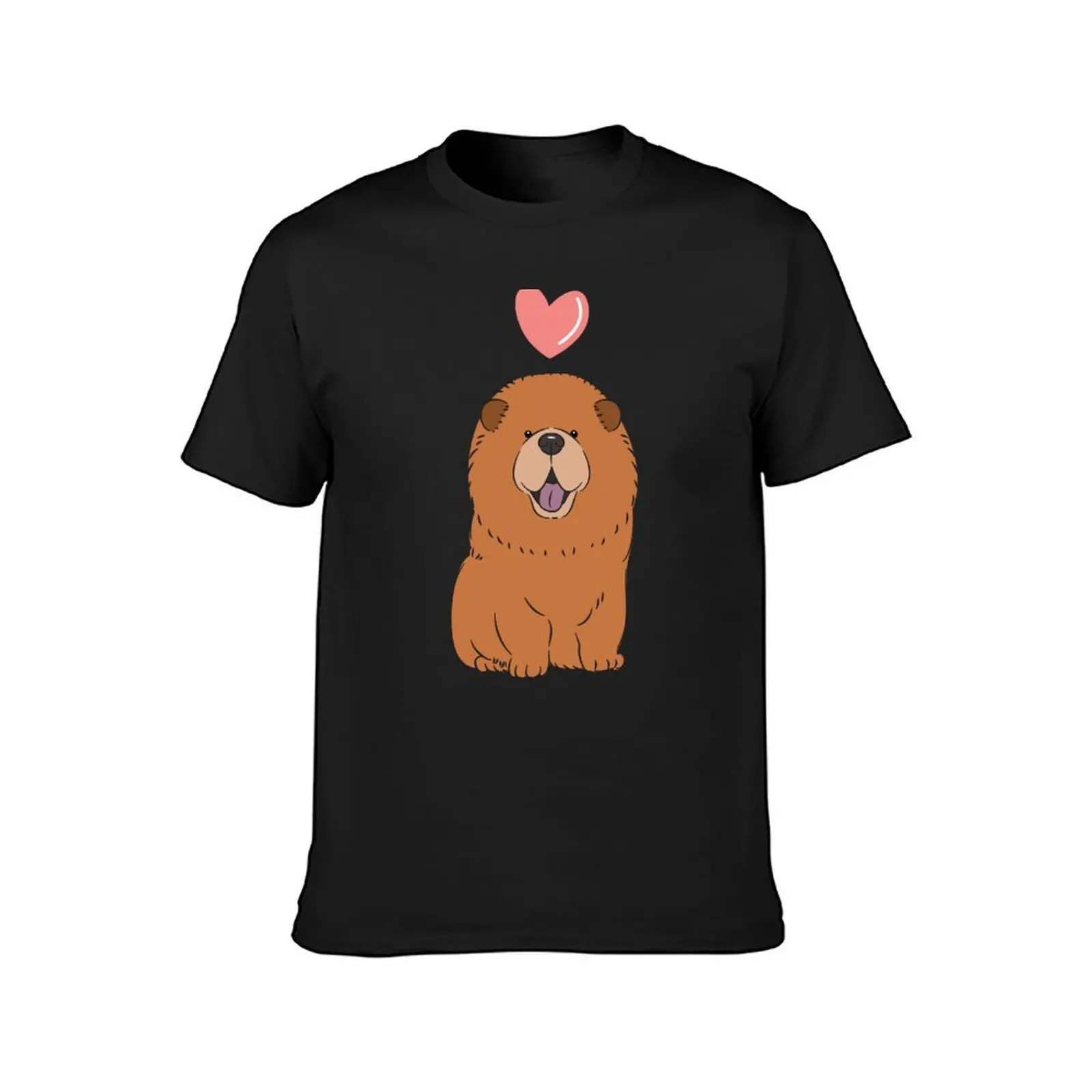 Love Red Chow Chow T-Shirt blanks hippie clothes mens graphic t-shirts anime