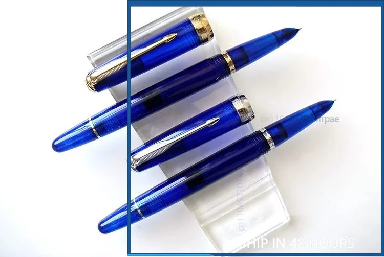 For Wing Sung 618 Transparent Piston Calligraphy Pen Concealed Curved Oblique Iridium Nib Student Fountain Pen Bent  Nib