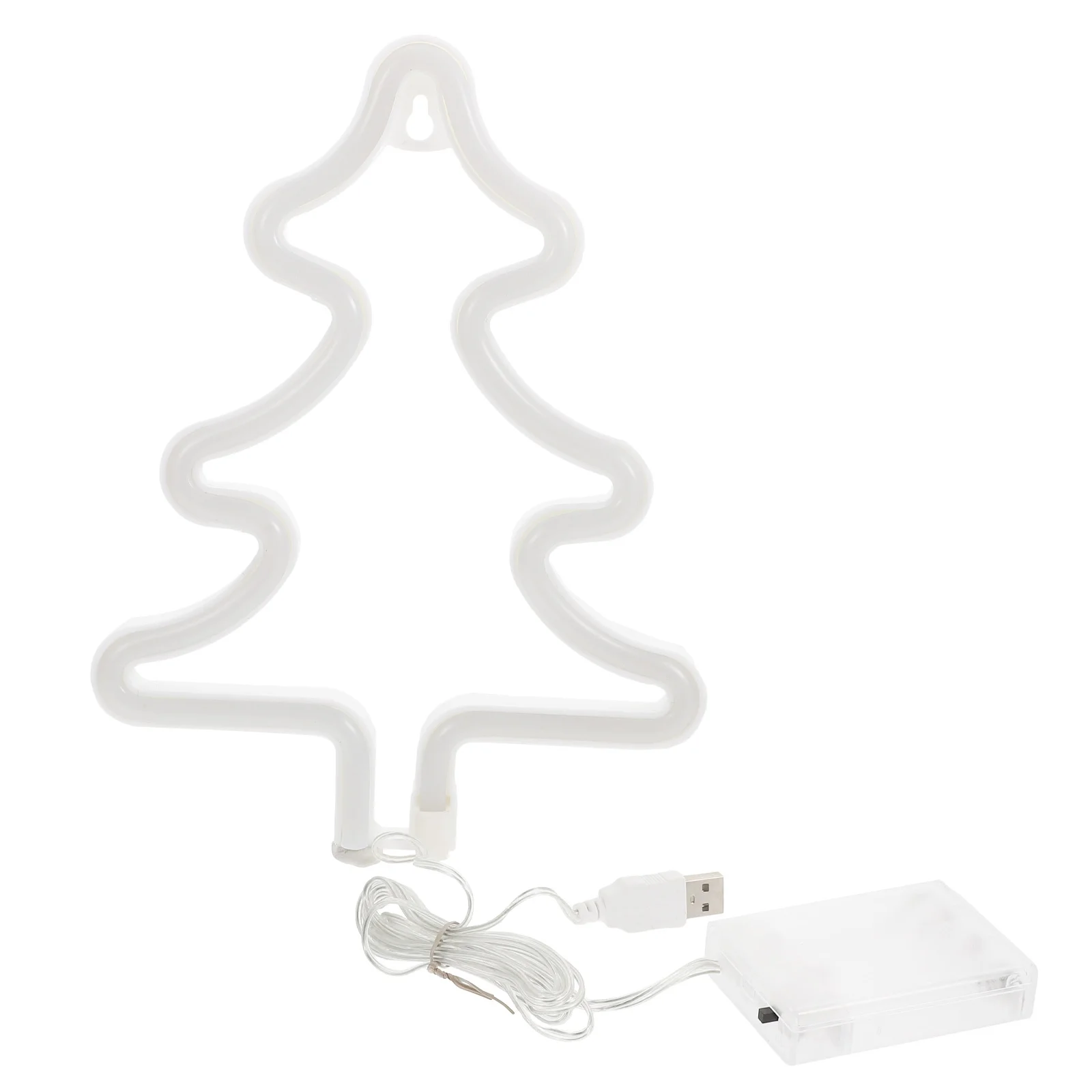 1 قطعة LED النيون شجرة عيد الميلاد ضوء USB بالطاقة ديكور صغير شجرة عيد الميلاد مصباح الإبداعية النيون ليلة ضوء عطلة إضاءة داخلية #4