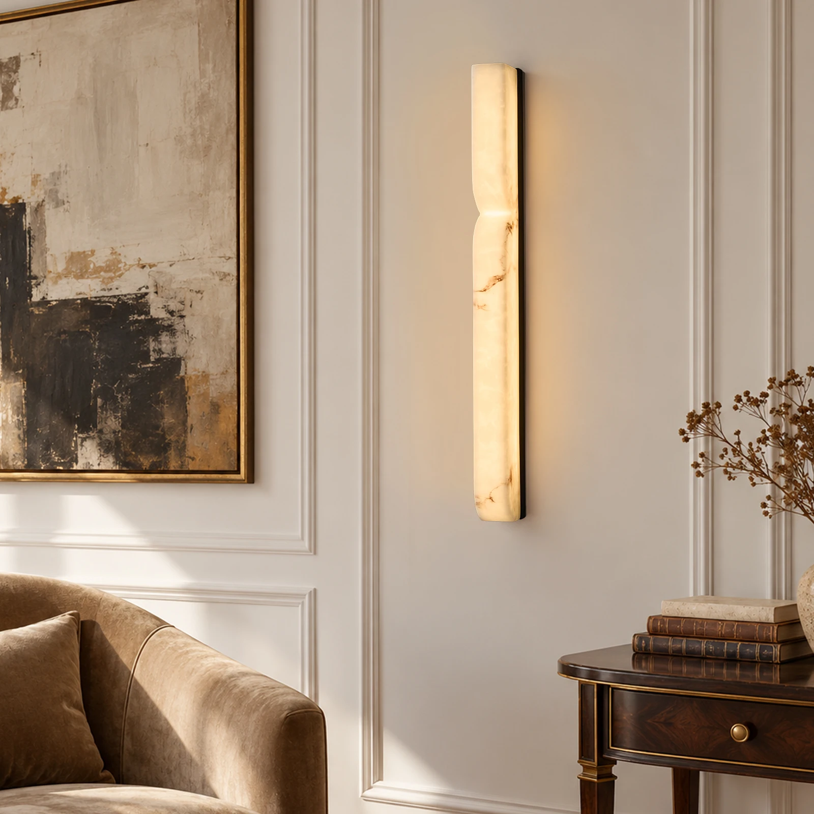 Faux Alabaster Wall Sconce LED Wall Lamp Led Strip Indoor Wall Light For Bedroom Vanity Mirror Stairway Entrance Home Decor