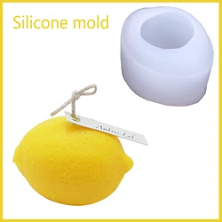 Creative 3D Lemon Scented Candle Silicone Resin Soap Fruit Cake baking Mold Handmade Tools For Plaster Home Decoration Tools