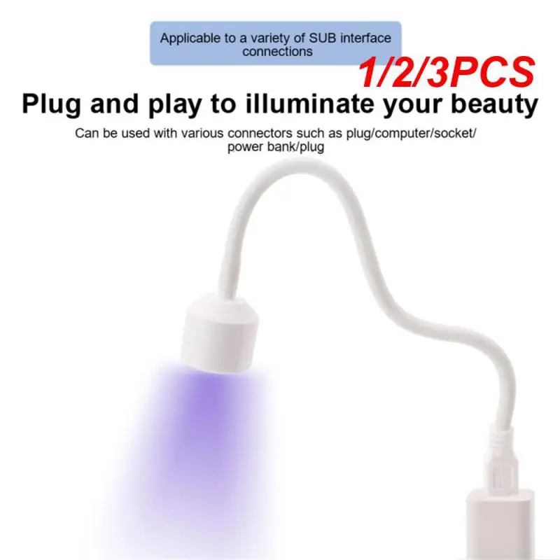 1/2/3PCS Mini UV Led Light Nail Gel Polish Drying Lamp Single Finger Professional Dryer For Manicure Nail Stuff Art Salon