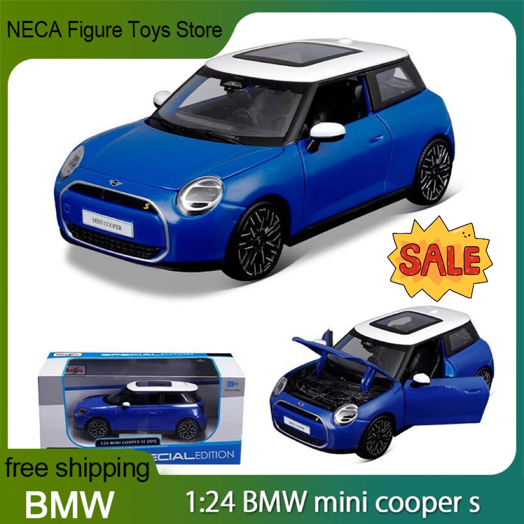 Gran Oferta Maisto BMW Mini Cooper S, Modelo de Auto de Aleación Fundida a Presión a Escala 1:24, Adorno Coleccionable para Escritorio, para Coleccionistas de Autos