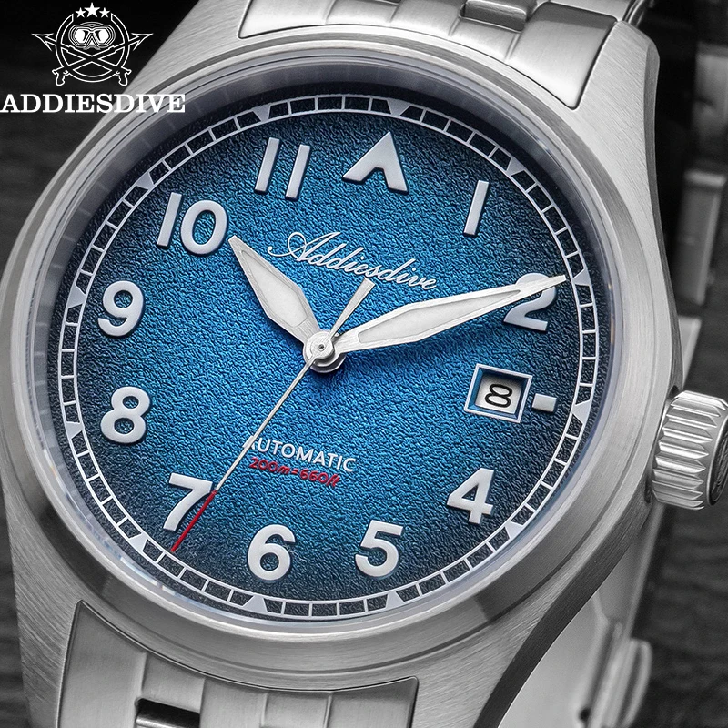 ADDIESDIVE New Automatic Watch For Man 200 Waterproof 316L Stainless Steel Sapphire Glass C3/BGW9 Luminous Mechanical Watch
