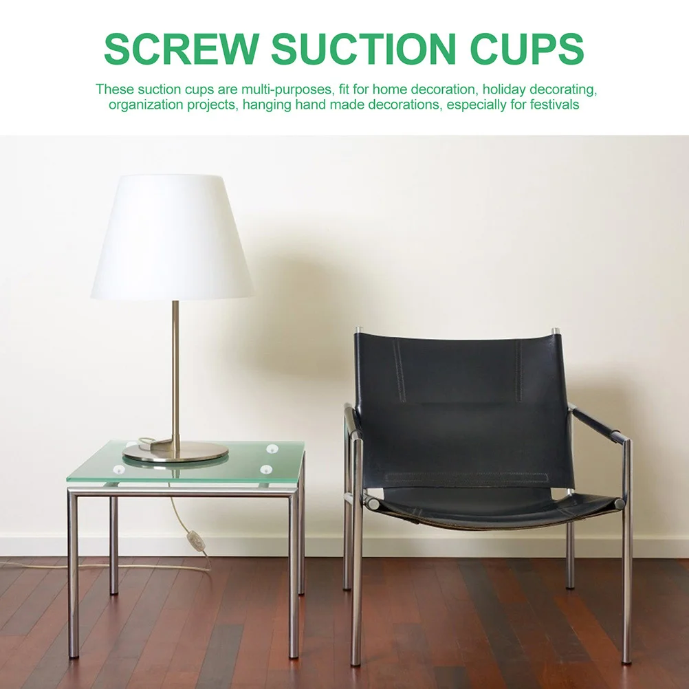 

8Pcs PVC Sucker Hanger Pads Thick Transparent Multi-Purpose for Desk Glass Window Car Fish Tank Pet Resting