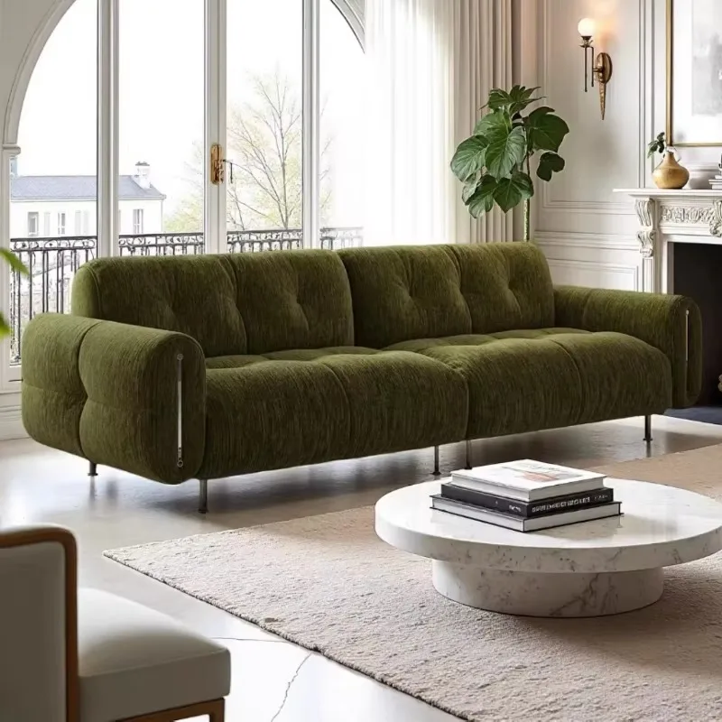 Nordic Velvet Living Room Sofas Green Designer Lazy Lounge Living Room Sofa Modern Reading French Couch Wohnzimmer Furniture
