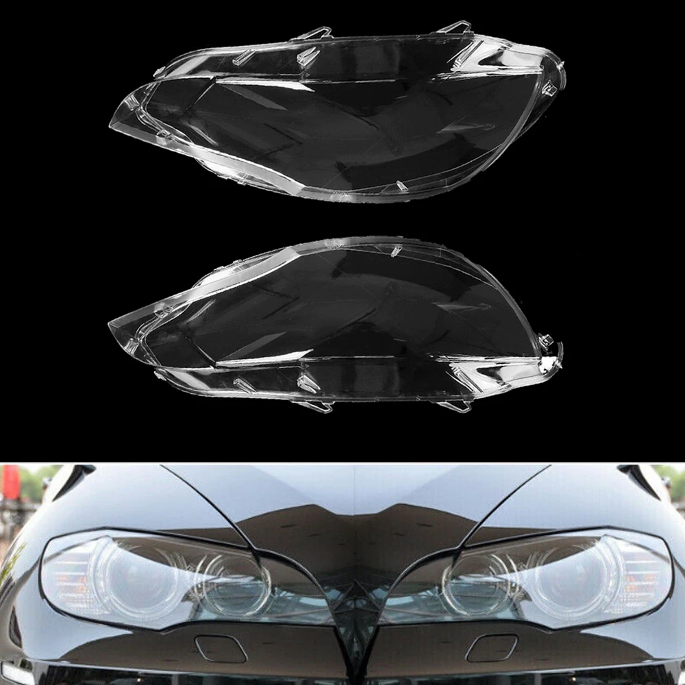 

For BMW E71 X6 2008 2009 2010 2011 2012 2013 2014 Headlight Lens Cover Transparent Headlamp Shell 63117271371 63117271372