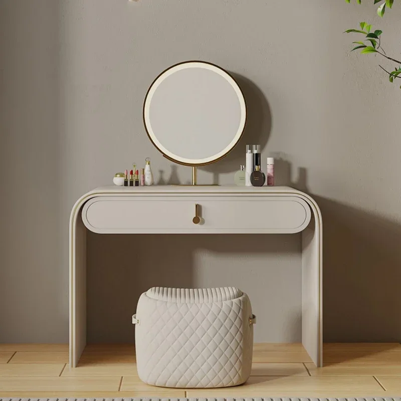 

Organizer Luxury Vanity Dresser Storage Mirror Set Bedroom Princess Dressers Makeup Drawer Coiffeuse De Chambre House Furniture