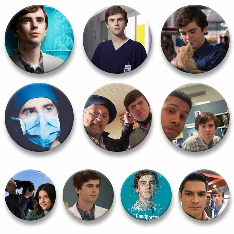 Creative TV Show The Good Doctor Button Pins Handmade Plastic Snap Brooch Backpack Clothes Shoes Decor Badge Jewelry Accessories