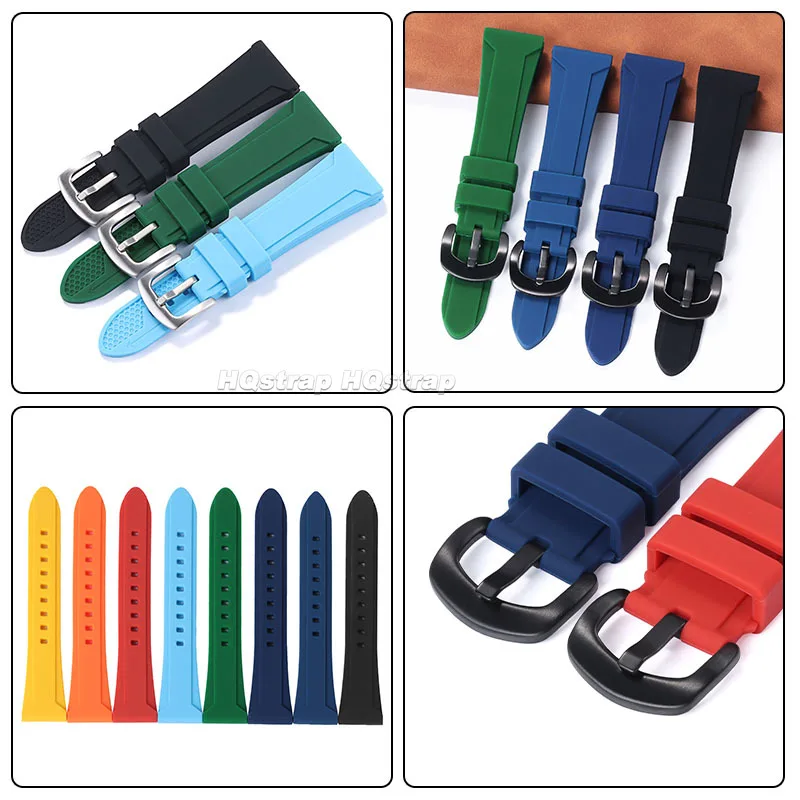22 مللي متر 24 مللي متر 26 مللي متر سيليكون حزام عالية الجودة المطاط لينة حزام (استيك) ساعة ل Seiko سوار ساعة ذكية العالمي معصمه اكسسوارات