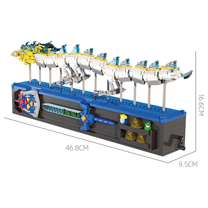 66133 بنة DIY تجميع لعبة تمثال التنين الأبيض