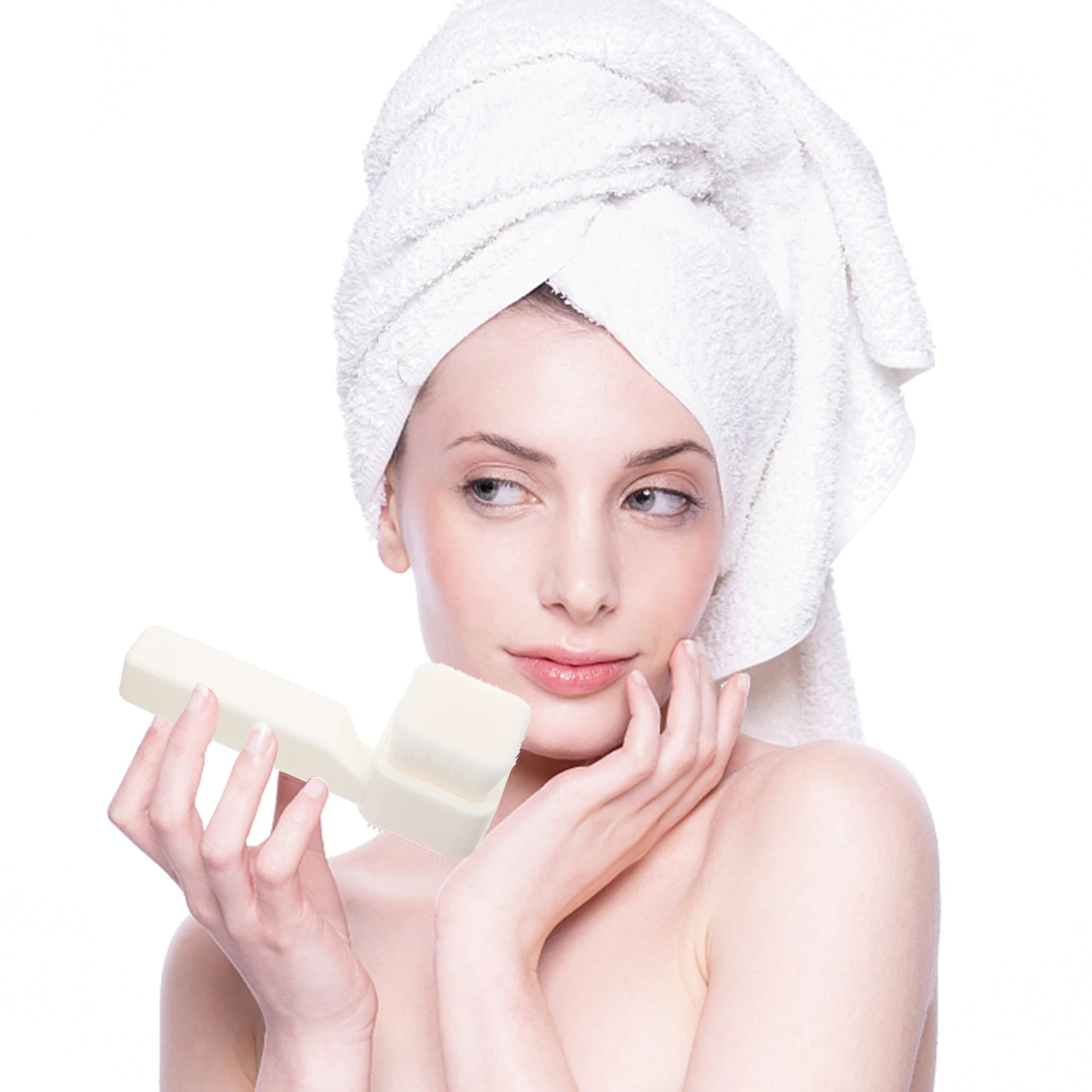 

Facial Cleansing For Women Double Side Washing Deep Clean Silicone Scrubber Brush Face Exfoliation Tool Household Facial Brush