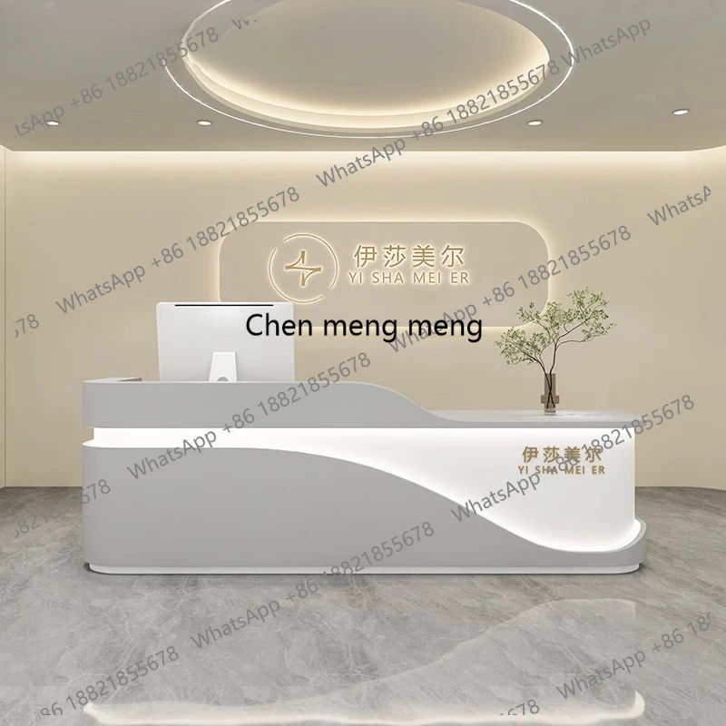 

Beauty Salon Desks Checkout Welcome High-end Industrial Counter Design Elegant Desks Modern Adult Cash Register Bureau Furniture