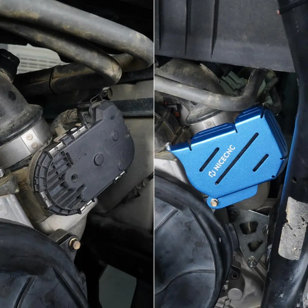 NICECNC For Polaris RZR XP Turbo UTV Aluminum Alloy Throttle Body Cover For Polaris RZR XP 4 Turbo EPS Fox Edition 2016-2018