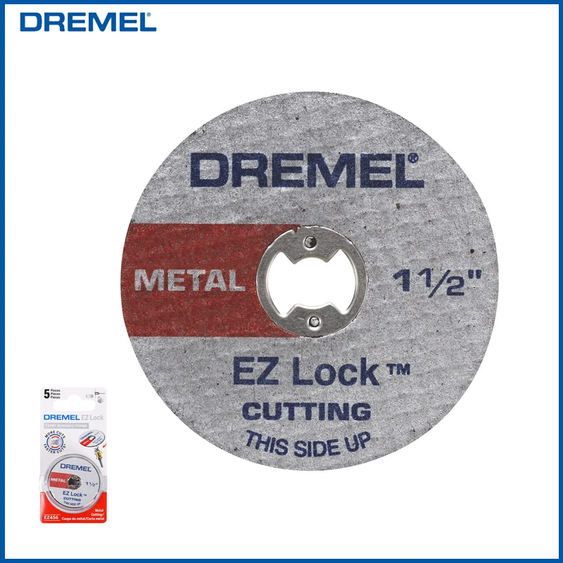 

Dremel EZ456 5 шт. 3,5-дюймовый 1/2 мм Диаметр колеса EZ - Lock™Стекловолоконные усиленные режущие диски, вращающийся инструмент, режущий диск