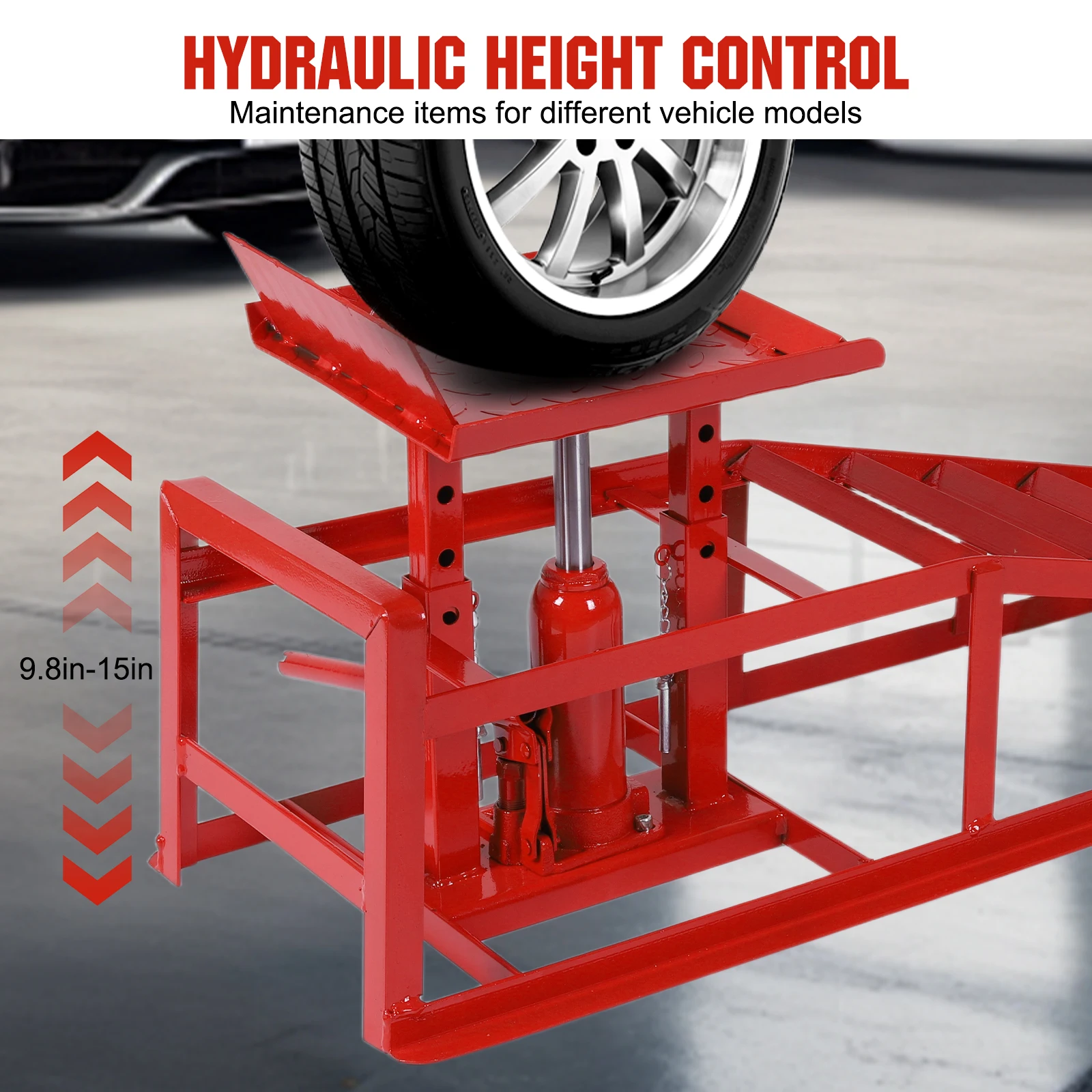 

Car Maintenance Bracket 5 Ton Capacity Oil Change Bracket Car Maintenance Ramp for Jack Support and Lift Vehicle Maintenance