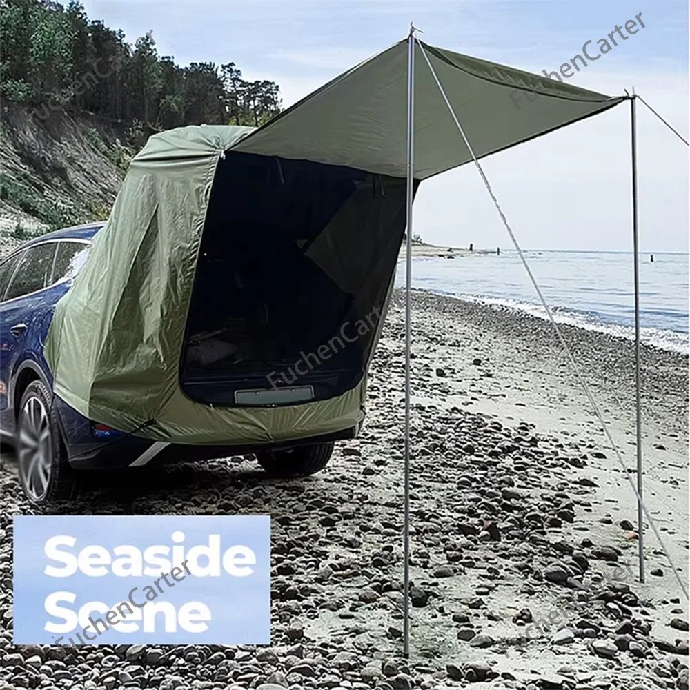 Outdoor Camping Picnic SUV Tailgate Tent Waterproof Sunproof Car Rear Extension Awning Portable Car Trunk Canopy Tent