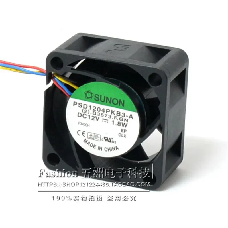 for Jianzhun SUNON 4020 12V 1.8W 4cm PWM Speed Regulation 4-Wire 4-Pin Fan PSD1204PKB3-A