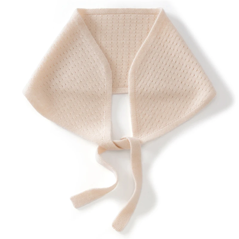 

Осень-зима 100% кашемировый треугольный шарф, маленькая шаль, простой универсальный декоративный теплый вязаный теплый шарф с искусственным воротником