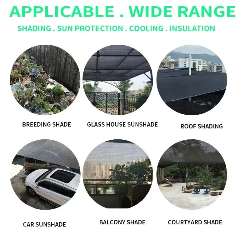 Black Anti-UV HDPE Shade Net Succulent Plant Shade Net Outdoor Swimming Pool Cover Shade Net Shading