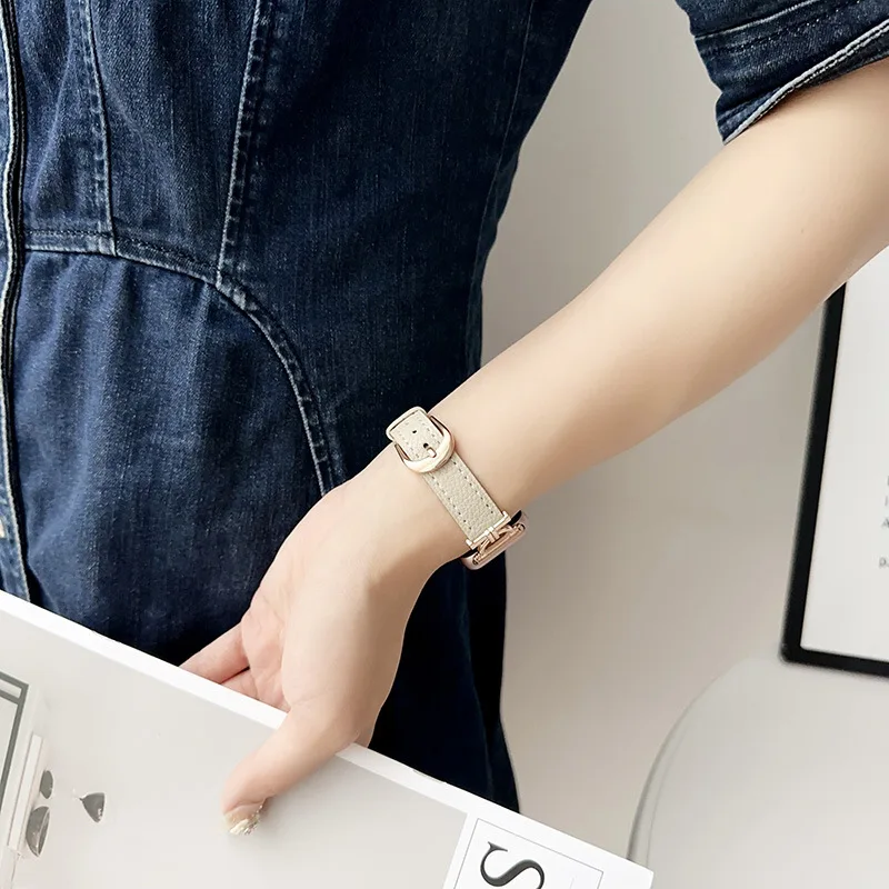 For Samsung Galaxy Fit 3 Metal+Leather Strap for Samsung fit 3 Smart Watch Accessories Wristband for Galaxy Fit 3 Bracelet Belt
