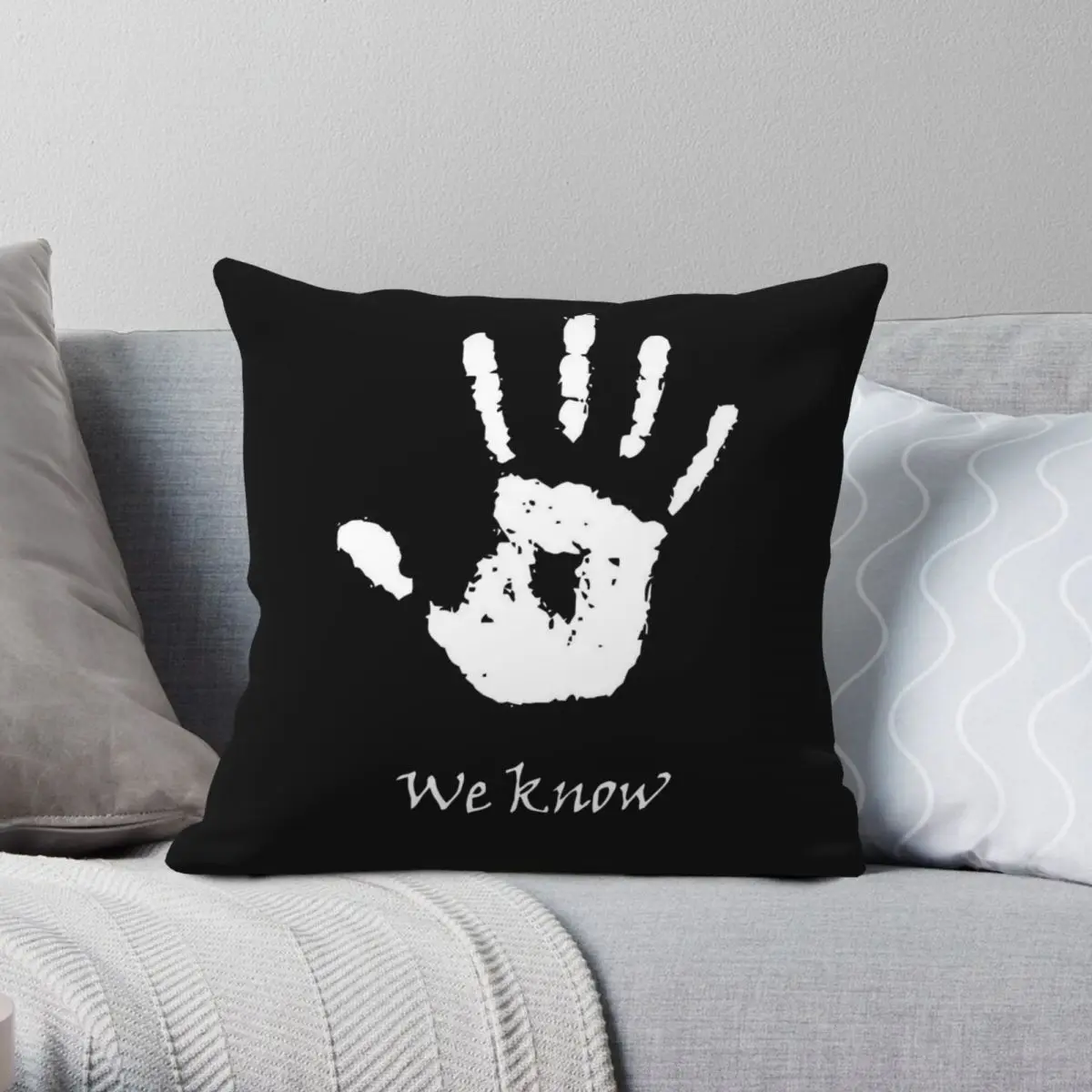 Dark Brotherhood We Know Square Pillowcase Polyester Linen Velvet Printed Zip Decorative Home Cushion Cover