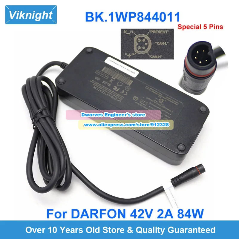 Genuíno 42v 2a 84w para Carregador Darfon Bk.1wp 844011 Fonte de Alimentação com Adaptador ac Especial de Pinos bc 297360020 Novo