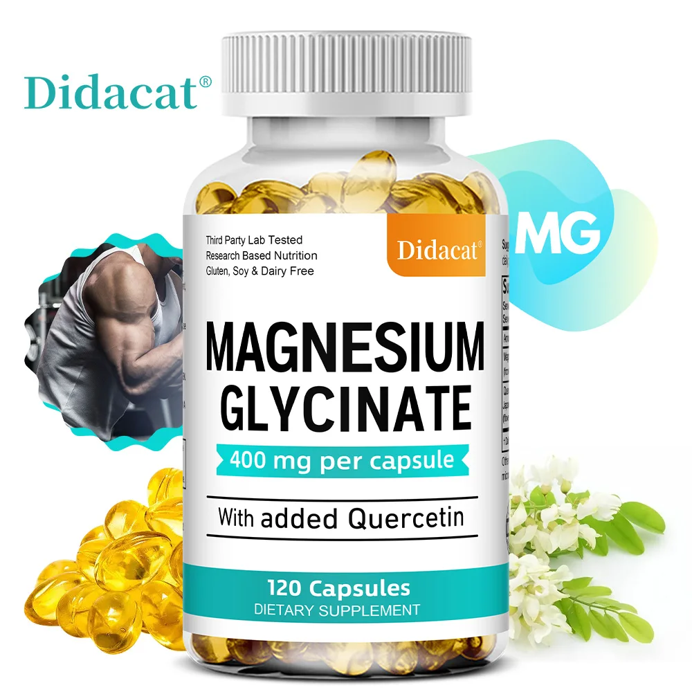 

Magnesium Glycinate, Soothes Emotions, Relaxes Muscles, Helps Maintain Heart, Bone, and Nerve Health in Both Men and Women