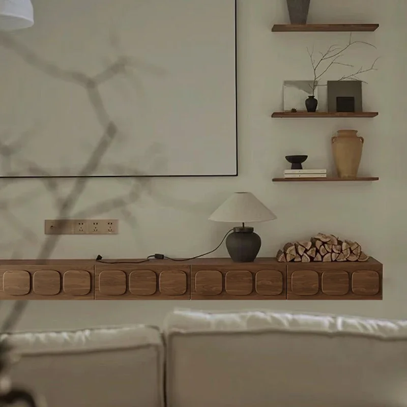 호두나무 중세풍 원목 빈티지 TV 캐비닛 초콜릿 프랑스 스타일 서프라이즈 스타일 거실