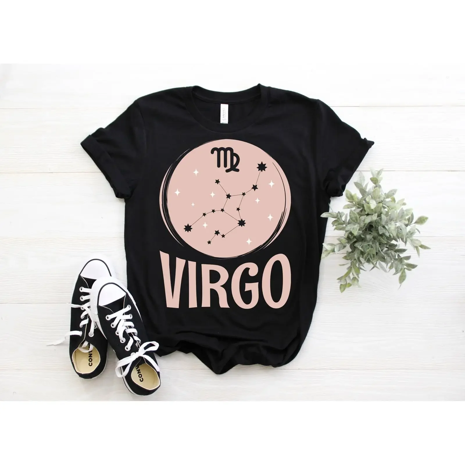 Virgo Horoscope Zodiac Astrological Sign T Shirt August 23 September 22 Birthday Casual  vintage Washed streetwear