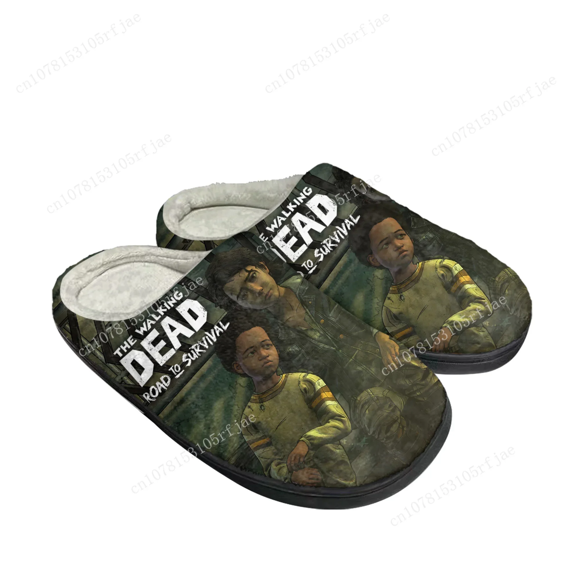 The Walking Dead Home Cotton Slippers Cartoon Game Mens Womens Plush Bedroom Casual Fashion Keep Warm Shoes Tailor Made Slipper