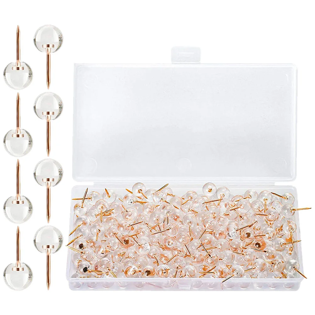 Transparent Pushpin Office Desk Accessories Convenient Thumbtacks Map Small Compact Multi-function Countertop