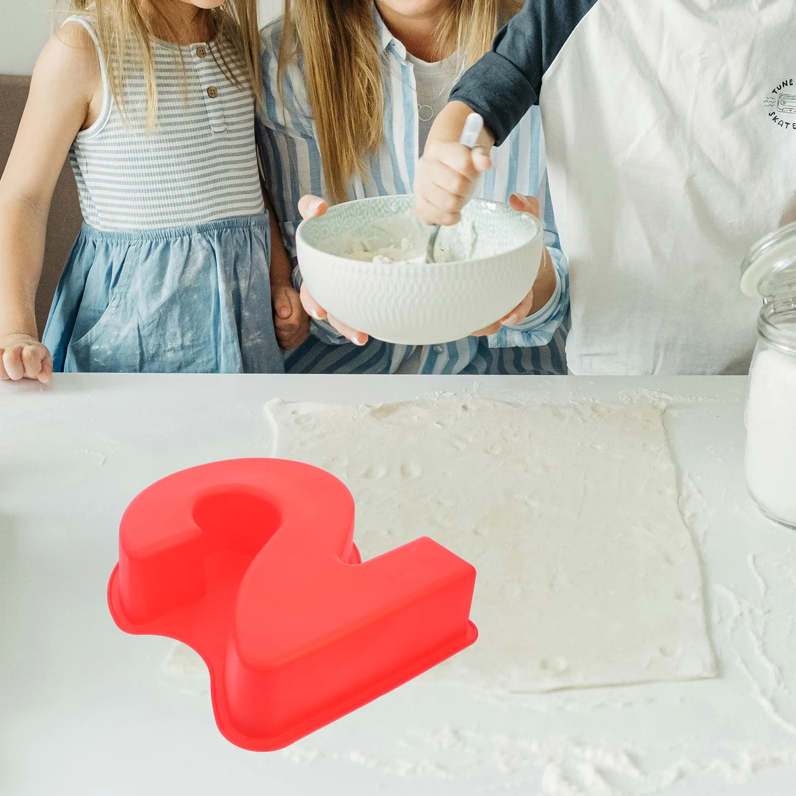 

Large Size Red Digital Mold Small Number Cake Pan Silicone Number Molds for Baking Rectangle Cake Pans Kitchen Tools