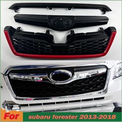 Auto Parts For subaru forester 2013-2018 Front Bumper Grille Mesh Engine Cover Upper Bumper Grille Racing Grille Body Kit