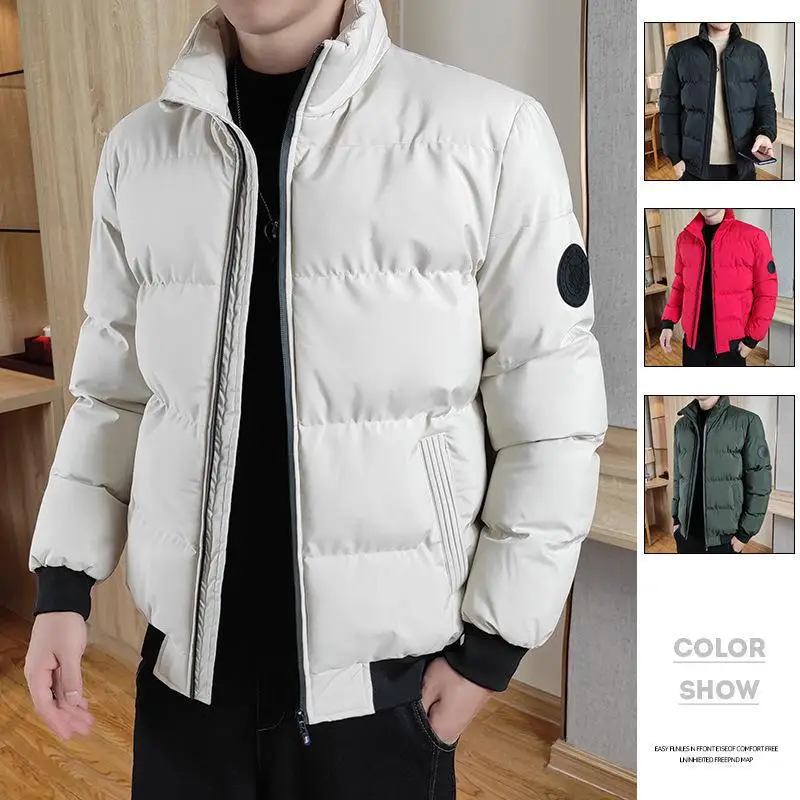 Jacket Men Winter Parkas Warm Thick Coat Windproof Cotton Jacket Zipper Winter Men Clothing Outerwear Military Puffer Jackets