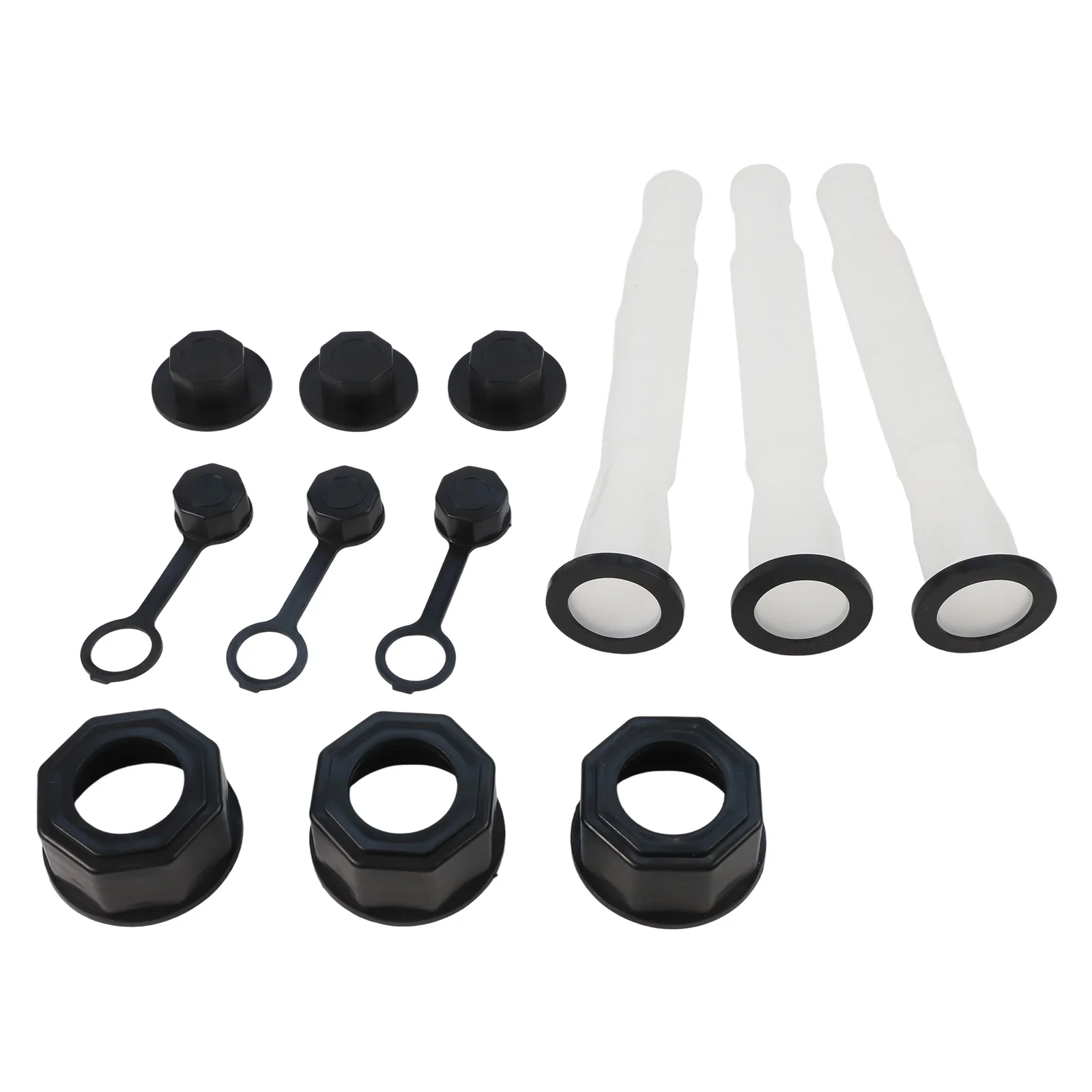 3 Pack ABS Fuel Spout Replacement Kit With Vent Cap Gasket For For Rubbermaid Kolpin Gott Gas Can Lawn Mower For ATV Refueling P
