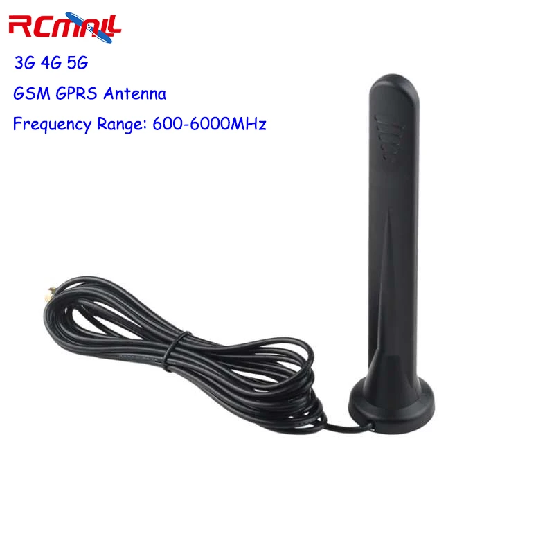 GSM GPRS Antenna 3G 4G 5G Waterproof Suction Cup Antenna 12dBi Gain RG174 Full Frequency Band 5G Antenna for IoT