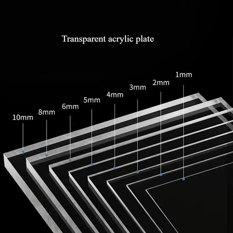 Thickness 2/3/4/5/6/8/10/12/15/20mm Transparent Acrylic Sheet Organic Glass PMMA Methacrylate Plate Plastic Square Board