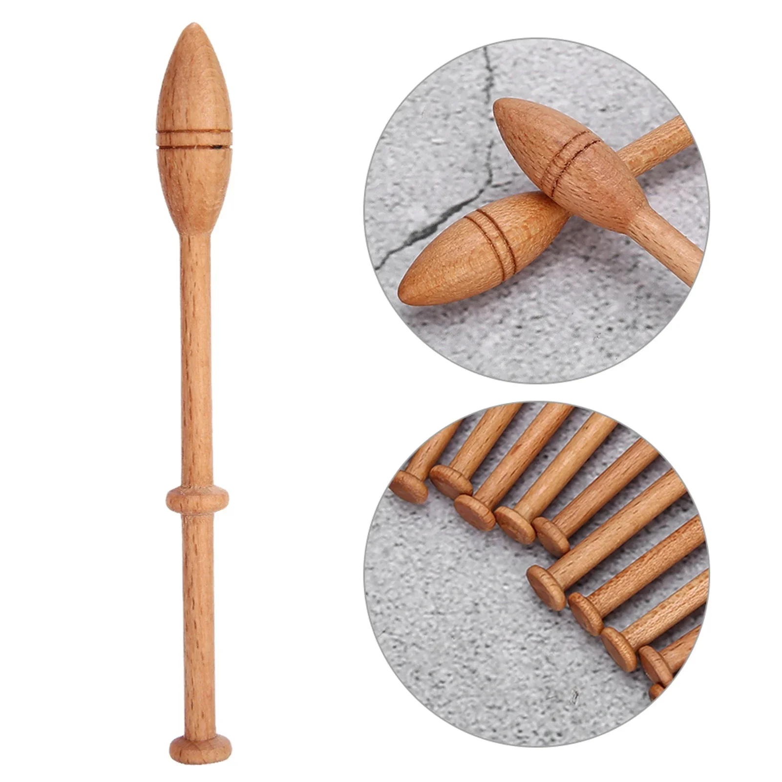 12Pcs Lace Bobbin Wooden Antique Vintage French Artisan Craft Turned Wood Weaving Tools view 6