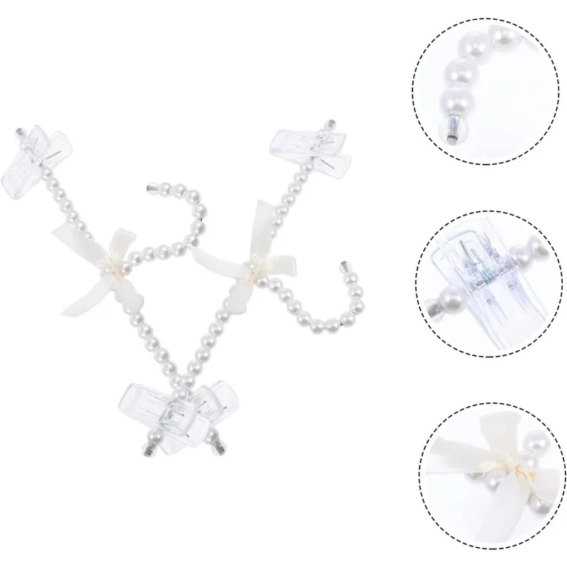 

1pcs Wholesale Pearl Hanger Tie Holder Wedding Clothes Rack Skirts Hanger Clip Hanger Coathangers Baby Clothes Hangers Clothes