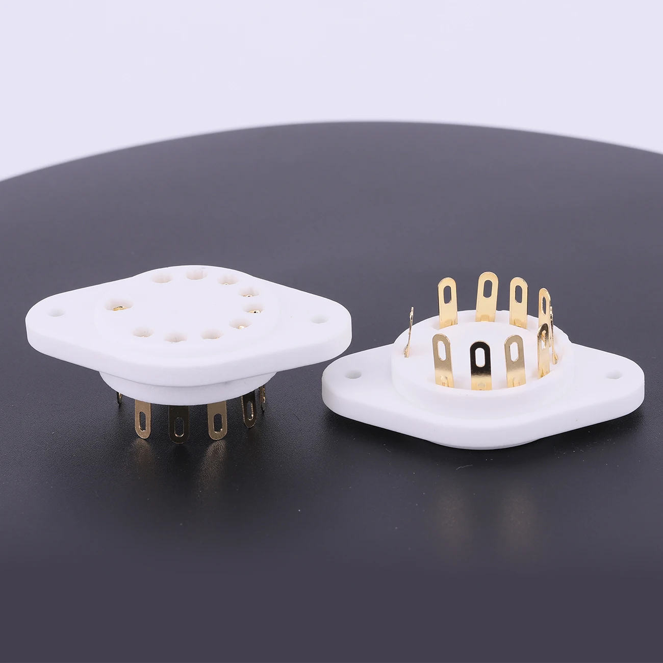 B10B ซ็อกเก็ตหลอด10PIN ชุบทอง2ชิ้นสำหรับ FL152 EL152 EL153เครื่องขยายเสียง Hi-Fi เครื่องเสียงสไตล์วินเทจ DIY