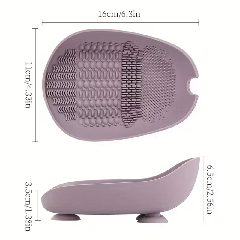 Bol de nettoyage de brosse de maquillage en Silicone, avec Base à ventouse et poignée antidérapante, bol de nettoyage de bouffée de poudre, outil cosmétique, outils de nettoyage