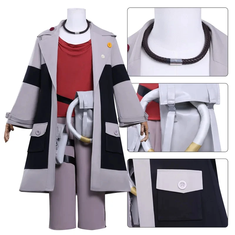 

Anime Gachiakuta Enjin Cosplay Costume Fashion Men Women Uniforms Battle Jacket Pants Shirt Prop Wig Halloween Roleplay yy:89