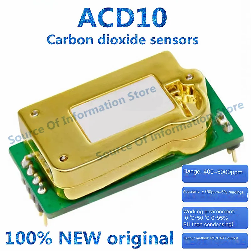 

1PCS ACD10 Carbon Dioxide Sensor Module 5000ppm Infrared NDIR High Accuracy CO2 Gas Concentration Detection