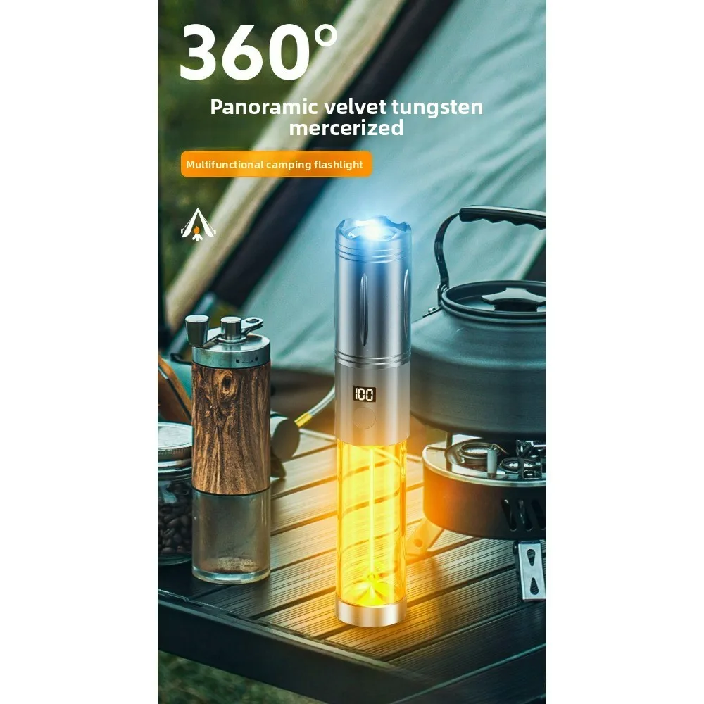 Outdoor Multi-functional Portable LED Camping Light Flashlight Ambient Lantern with Bright Lighting Modes Camping Hiking Picnic