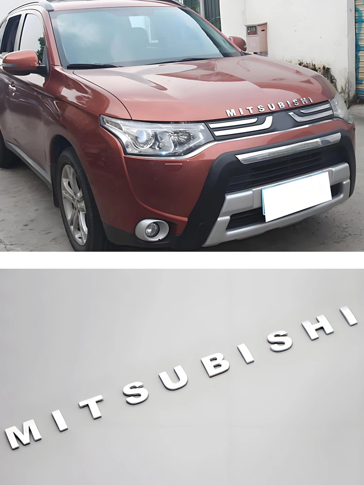 For Mitsubishi Outlander Pajero ASX LANCER Engine Hoods 3D Stickers Car Accessories Trim