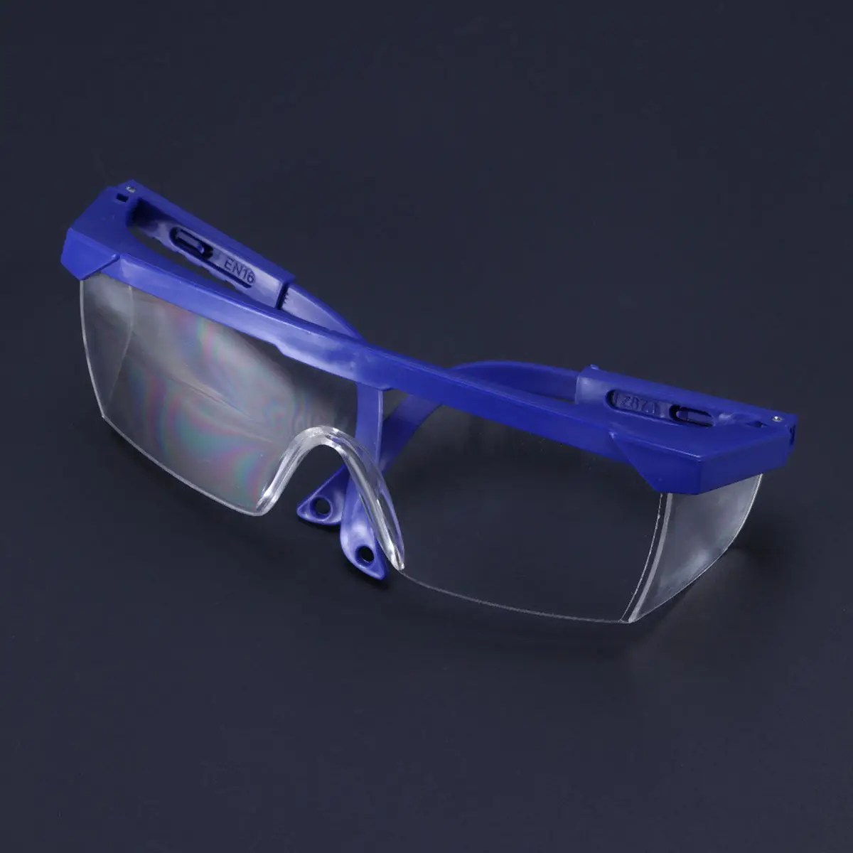 

Pc Safety Glasses Blue Frame White Lens Splash Proof Eye Protective Glasses Uv Protection Impact Resistant for Riding Cycling