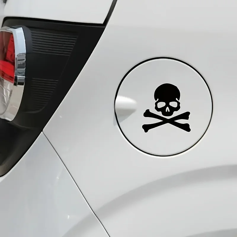 2Pcs/Set Pirate Style Skull Crossbones Waterproof Vinyl Stickers Multicolor Halloween for Car Motorcycle Helmet Decor