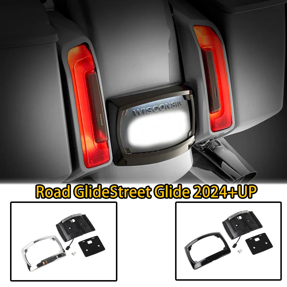 

Harley License Plate Relocation Kit Curved LED Tail Light for Road Glide ST/Electra/Street Glide CVO 2023-2024 2025